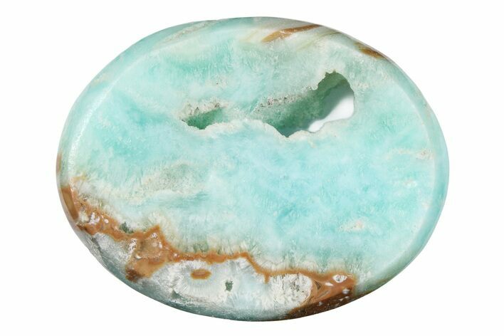 1.7" Polished Banded Blue Aragonite Worry Stones - Photo 1